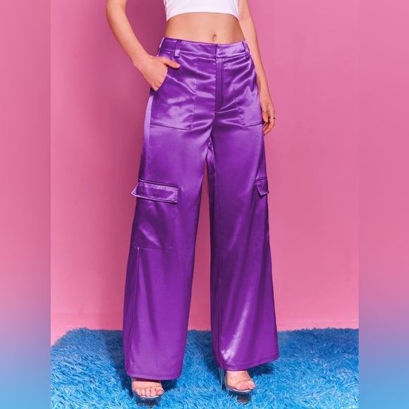 House of Harlow 1960 Pants - 226. New House of Harlow 1960 Women’s Cargo Pants in Purple Size XS